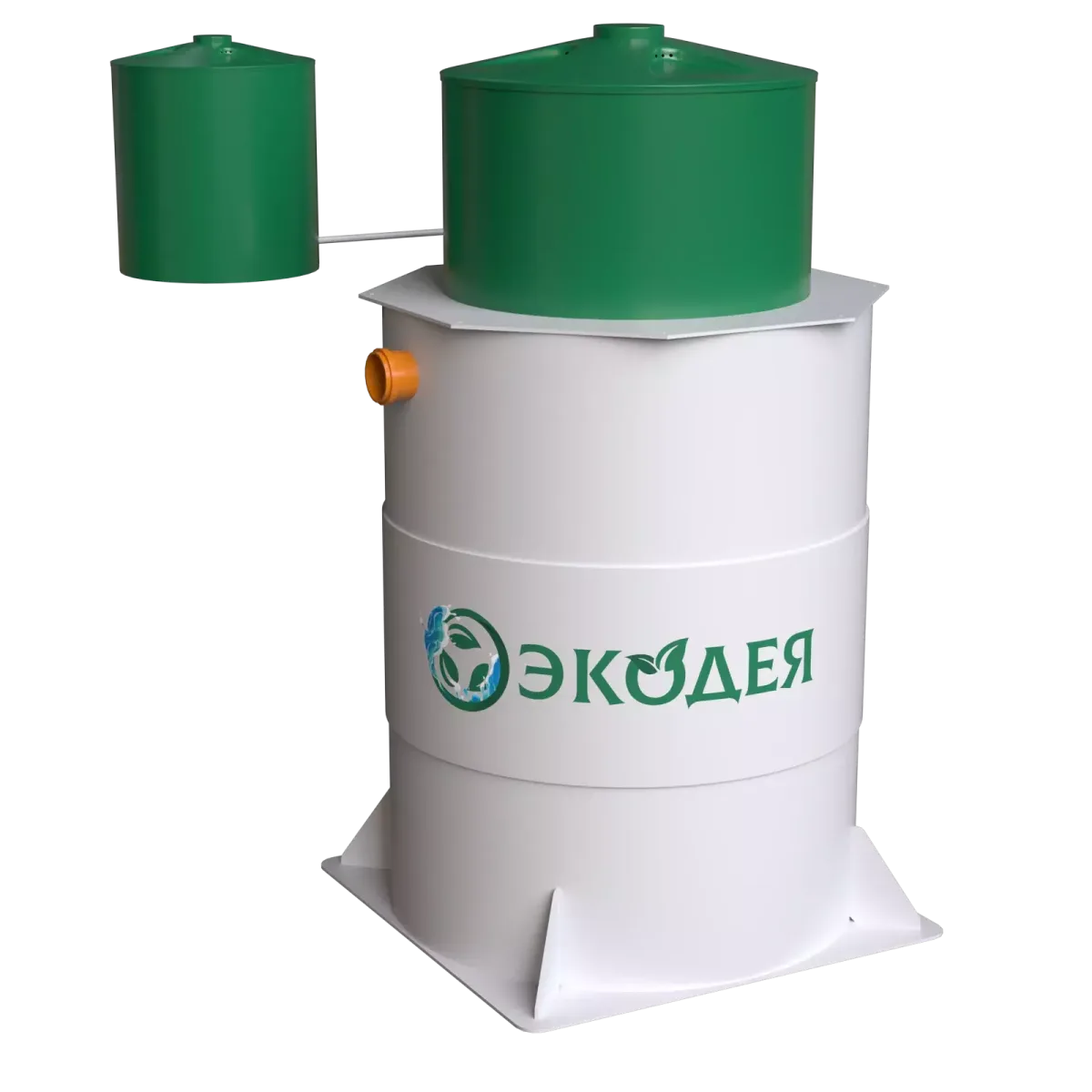 Экодея 5 — для 5 пользователей — производительность 1, м³/сутки — корпус Полипропилен — септик или станция ЛОС