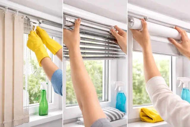 Как снять жалюзи с окна