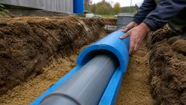 Как утеплить наружную канализационную трубу на участке