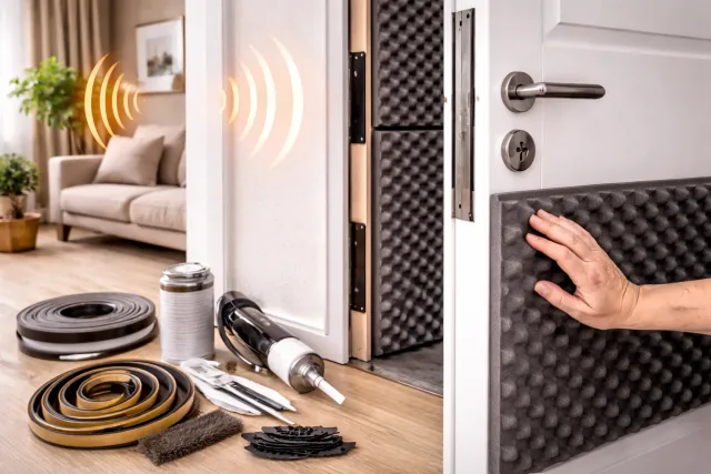 Межкомнатная дверь с уплотнителем и улучшенной звукоизоляцией