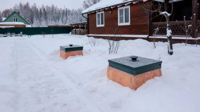 Септик зимой: эксплуатация, утепление и консервация
