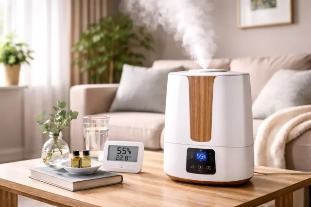 Увлажнитель воздуха в комнате квартиры